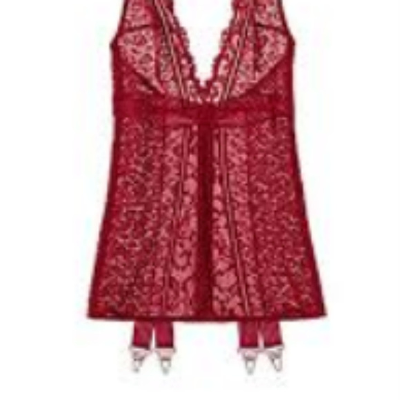 *5A568  Victoria's Secret Plunge Front Lace Corset - Picture 4 of 4